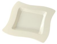 Fineline Settings Wavetrends Bone Square-Wave China-Like 6.5" Plate  120 Pieces