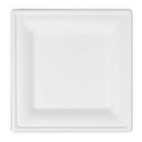 Sugarcane Bagasse Compostable Eco-Friendly Biodegradable Square Plates - Heavy Duty Microwave Safe | Durable and Multipurpose Plates For Appetizers, Birthdays and Parties (100 Pack)