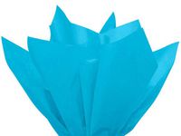 50ct Turquoise Blue Tissue Paper for Gift Wrapping 20"x26" Sheets Eco-Friendly