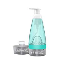 CleanPath Foaming Hand Soap Kit - Reusable Soap Dispenser + 2 Refill Pods, Citrus Muse Scent, Aqua Dispenser, Makes 12 Bottles/144 oz.