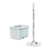 WXQ-XQ Mop and Bucket Cleaning Set Wet And Dry Dual Use 180 Degree Spinning Double Drive Separable Household Green Head2