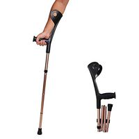 AILSAYA Crutch Folding Elbow, Aluminum Alloy, Four Folds, Elbow, Forearm Crutch Elbow Crutches Foldable Ultralight Aluminum Assistance Hight Adjustable(100-110) cm with Comfy Handle,1pcs