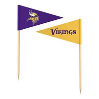 sportsvault FPNFL1801 NFL Minnesota Vikings Toothpick Flags36 Piece, Team Colors