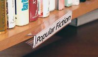 SmartSign Shelf Clip Label Holder | 0.875" x 6" Clear Plastic, 10 Holders/Pack