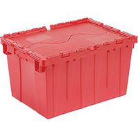 Distribution Container With Hinged Lid 23-3/4x19-1/4x12-1/2 Red