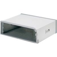 "OKW Enclosures M6019325-AL Rack; Cabinet; Desktop; 19In, 3U, 17.716InDepth; Gray; Aluminum; MetcaseSeries"