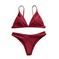 YunZyun Swimsuits for Women Bikini, Women Solid Bikini Push-Up Pad Swimwear Bathing Beachwear Bathing Suit Set