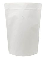 BAP 2 LB WhiteKraft Stand Up Pouch with Valve for Coffee (100 pcs)
