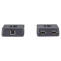 Black Box IC282A, USB 1.1 and 2.0 CAT5 Extender, 2-Port, Pack of 2 pcs