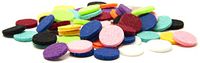 mEssentials Premium Quality 60pcs - 17mm Diameter, 3mm Thick Essential Oil Aromatherapy Necklace and Bracelet Diffuser Refill Pads (10 Assorted Colors)
