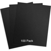 CFS Products Linen Binding and Presentation Covers, Letter, Black, 8.5" X 11" Compatible with GBC, Fellowes, Trubind and More (100)