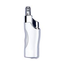 Adjustable Length Telescopic Metal Lighter Kitchen Igniter Mini Refillable Butane Gas Lighter for Fireplace Candle BBQ Outdoor (Butane Not Included) (Silver)