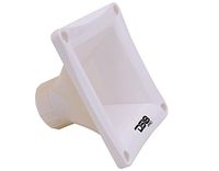 DS18 PRO-H44 White Universal Square Driver Tweeter Horn Body Easy Twist On/Off Installation, Set of 1 (White)