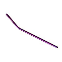Drinking Straw, Vinjeely 6mm Diameter Stainless Steel Metal Drinking Straws Bent Reusable Washable Straws for Smoothie, Milkshakes (Purple)