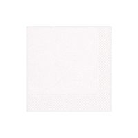 Caspari Grosgrain Paper Cocktail Napkins in White, Two Packs of 20