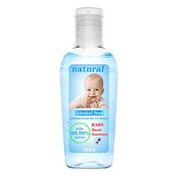 Baby Instant Hand Sanitizer Gel Travel Size Alcohol-Free Washless 100ml, Effective 99.99% Skin Cleansing, Lovor Kids Disposable Hand Sanitizer No-Rinse Hand Soap Gel for Kids Soft Non-irritating