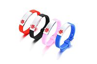 PJ Unisex Personalized Silicone and Stainless Steel Medical Alert Identification Bracelets,Adjustable