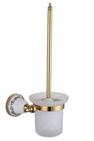 Cloud Power Porcelain Decorated Brass Toilet Brushes & Holders Titanium Wall-mounted