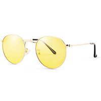 Pro Acme Classic Round Metal Polarized Night Vision Glasses Unisex Circle Eyeglasses 100% UV400 Protection