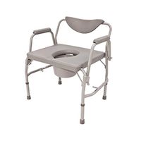 Roscoe Medical Bariatric Drop-Arm Commode Gray