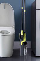 Long Handle Broom and Dustpan Set Broom Set Cleaning Supplies Upright Dust Pan Combo for Home Kitchen Office Lobby Floor Indoor Outdoor Dustpan Broom Set