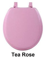 Ben & Jonah Ben&Jonah Fantasia 17 Inch Tea Rose Soft Standard Vinyl Toilet Seat Collection, Multi