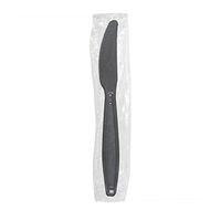 Karat U3521B 7.6" PS Poly-Wrapped Heavy-Weight Disposable Knife, Black (Pack of 1000)