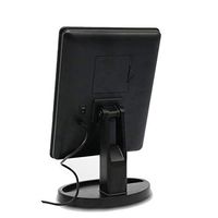 Makeup mirror with 16 LED Lights and Touch Screen Dimmable, Detachable 10x Magnifier, 180° Rotating Battery USB Dual Power Supply, White