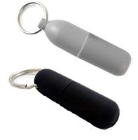 Cigar Punch Keychain with Plasstic Rubber Coated Blade Draw Hole with 8 mm Hole (Black & Grey)