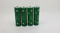 Set of 4 Green AA 600MAH Ni-MH Rechargeable Solar Light Batteries.