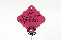 36pc Wedding Sparklers Tags - Let Love Sparkle - Azalea Color Shimmer Paper