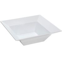 Siciliano ML-245-W Square Bowl, 3.8 Quart, White (Pack of 3)