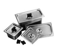 Carlisle DuraPan Steam Table Pan Cover, 1/6 size, slotted, solid, flat, lift-off, recessed handle, dishwasher safe, 24 gauge 18/8 stainless steel, 607160CS