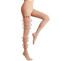 Compression Pantyhose 20 30 mmHg Pressure Stocking Thick Opaque Support for Women & Men Closed Toe Help to Relieve Varicose Veins Legs Edema Swelling (Beige, 2X-Large)