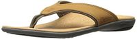Spenco Men's Yumi Leather Sandal, Medium Brown, 8M Medium US
