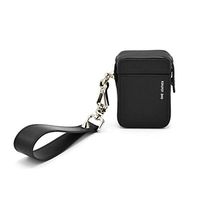 Wuhuizhenjingxiaobu Leather Creative Cigarette Case, 20 Sticks, Wristband Portable Ultra-Thin Leather Soft Box Cigarette Gift, Cigarette Box,Durable (Color : Black)