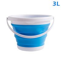 Liveday Foldable Silicone Bucket Collapsible Basin Bowl for Travel Camping Hiking Fishing