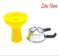 Lotus Home Rubber Silicone Phunnel Hookah Bowl with Heat Management Comes in 4 Colors (Yellow)