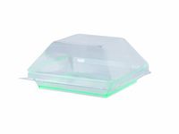 Solia PS30400 Quartz Plate, 3-1/2" Length x 3-1/2" Width x 19/32" Height, Clear Green (Case of 200)