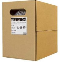 500 ft Roll of Cat5e White Cat5e Plenum Cat5e CMP Pull Box Solid Copper