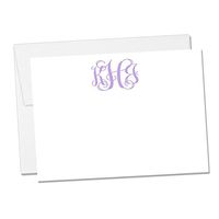 Personalized Monogrammed Flat Notecard Set - Customized Name Notecards (Flat Notecard 5)
