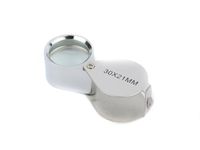 ECOMGEAR(TM) 30 x 21mm Jewelers Loupe Eye Foldable Magnifier Magnifying Glass