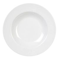 Yanco MS-5811WT Mile Stone Pasta Bowl, 16 OZ Capacity, 1.5" Height, 11" Diameter, Melamine, White Color, Pack of 24