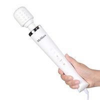 MeMass Electric Massager Massage Stick, 10 Different Vibration Strengths, Relieve Body Fatigue and Muscle Pain in The Neck,Shoulders, Back, Waist, Buttocks, Legs(White)