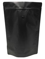 BAP 2 LB Matte Black Stand up Pouch, Zip, Valve (500 pcs)