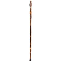 Hiking Walking Trekking Stick - Handcrafted Wooden Walking & Hiking Stick - Made in the USA by Brazos - Safari Hickory Ebony - 58 inches