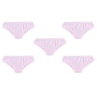 HEALLILY 5pcs Women Disposable Underwear Panties Emergency Breathable Cotton Briefs for Travel Patient Hospital Stays (Size Optional) - Pink M