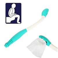 Toilet Aids Tools, 15" Long Handle Reach Comfort Bottom Wiper Self Wipe Assist Holder Toilet Paper Tissue Grip Self Wipe Aid Motion Assistance Helper