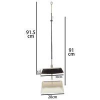 Broom and dustpan set Non-stick Hair Broom Dustpan Combination Set Cleaning Broom Combination Suitable For Home Kitchen Broom and dustpan set (Color : White, Size : 30x91.5cm)