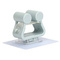 Evangelia.YM Wall Mounted Mop Holder Broom Umbrella Hook, Self-Adhesive Single Buckle Durable PVC Plastic Kitchen Garden Tool Supplies Organizer Storage Rack (Gray)